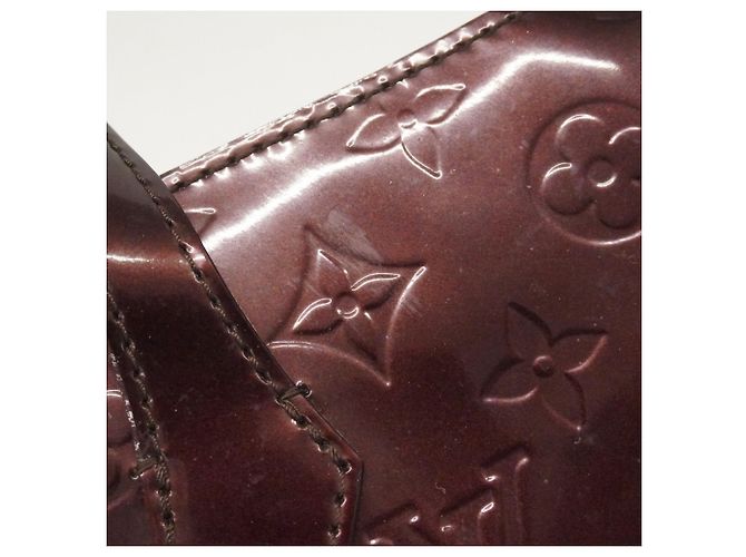 Borsa Louis Vuitton Vernis Wilshire PM Bordò - vista 7