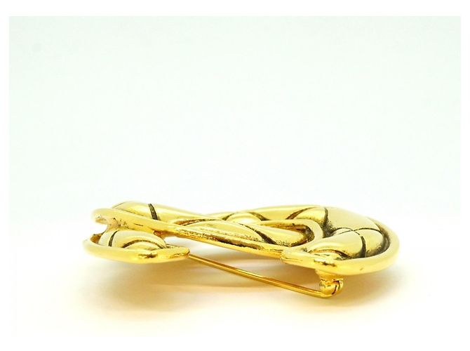 Timeless Spilla Matelassé Coco Mark di Chanel D'oro - vista 3