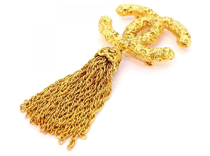 Timeless Spilla placcata in oro Chanel Coco Mark D'oro - vista 2