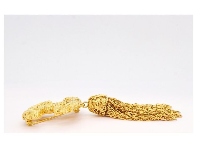Timeless Spilla placcata in oro Chanel Coco Mark D'oro - vista 3