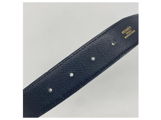 Cinturón Hermès Constance en cuero Epsom azul marino - vista 6