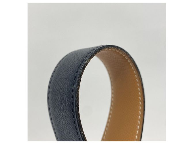Cinturón Hermès Constance en cuero Epsom azul marino - vista 8