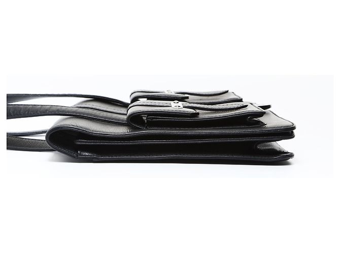 Borsa a Spalla Chanel 2.55 in Caviar Nero - vista 3