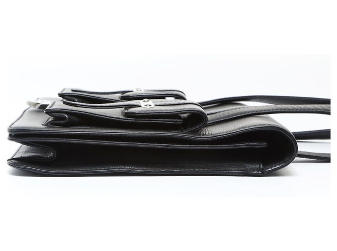 Borsa a Spalla Chanel 2.55 in Caviar Nero - vista 4