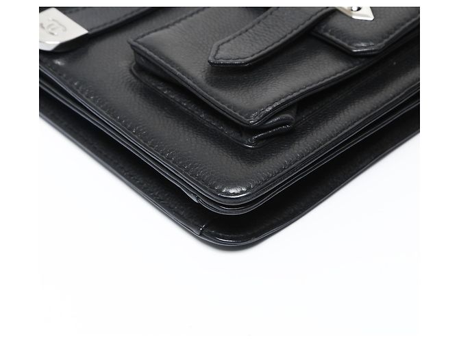 Borsa a Spalla Chanel 2.55 in Caviar Nero - vista 6