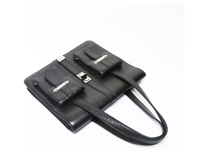 Borsa a Spalla Chanel 2.55 in Caviar Nero - vista 9