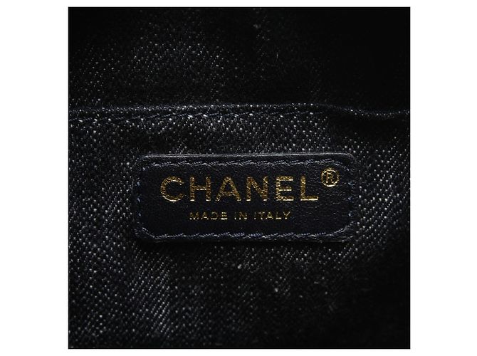 Chanel Coco Mark funkelnde Denim Schultertasche Blau - Ansicht 10