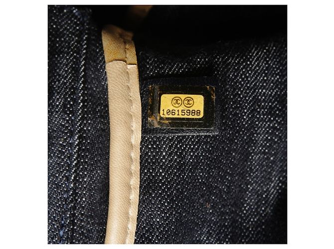 Chanel Coco Mark funkelnde Denim Schultertasche Blau - Ansicht 11