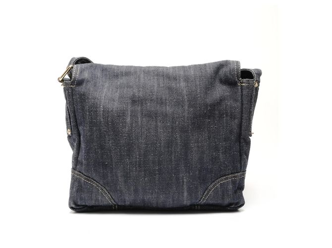 Chanel Coco Mark funkelnde Denim Schultertasche Blau - Ansicht 3