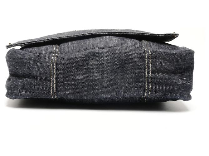 Chanel Coco Mark funkelnde Denim Schultertasche Blau - Ansicht 8
