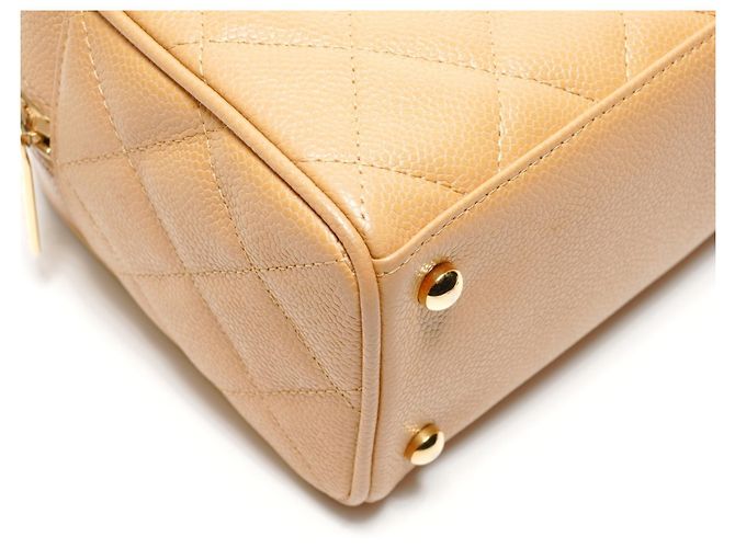 Borsa Mini Boston Coco Mark di Chanel Beige - vista 5