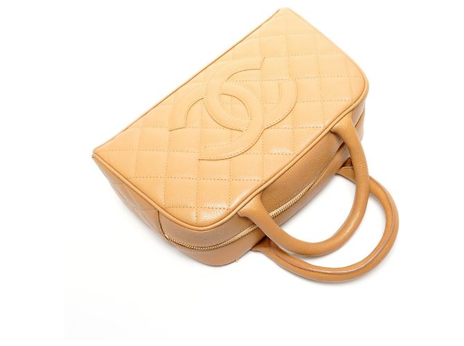 Borsa Mini Boston Coco Mark di Chanel Beige - vista 8