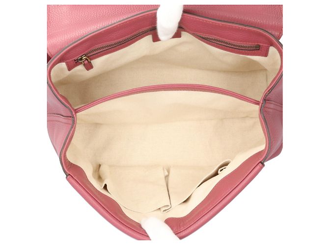 Bolso de hombro de cuero rosa GG Marmont de Gucci - vista 6