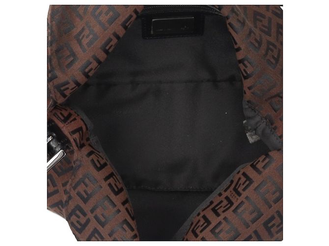 Borsa Fendi Mamma Bucket Zucchino Marrone - vista 7