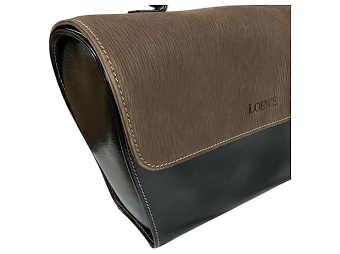 Borsa Loewe Velázquez Marrone Nero - vista 10