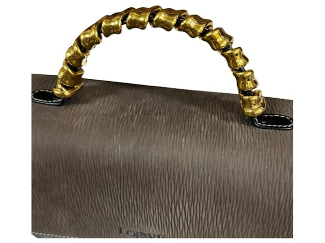 Borsa Loewe Velázquez Marrone Nero - vista 12