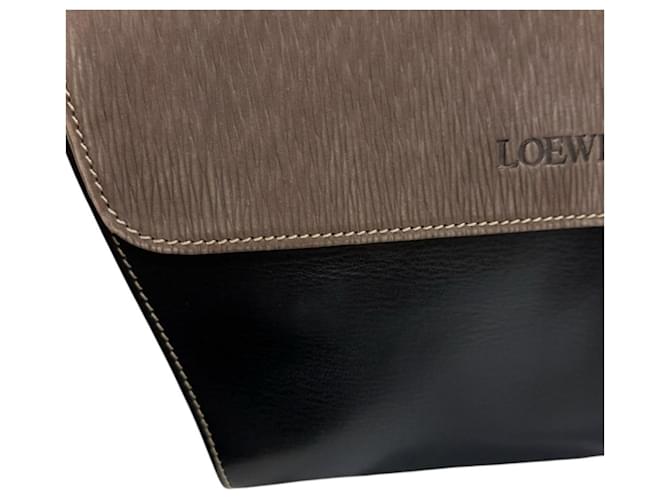 Borsa Loewe Velázquez Marrone Nero - vista 8