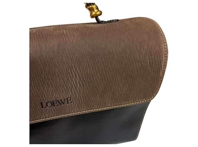 Borsa Loewe Velázquez Marrone Nero - vista 9
