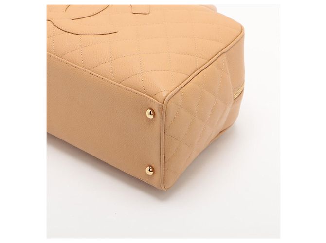 Borsa a mano bowling Matelassé Chanel in beige - vista 6