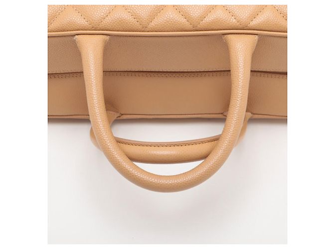 Borsa a mano bowling Matelassé Chanel in beige - vista 8