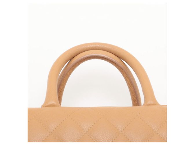 Borsa a mano bowling Matelassé Chanel in beige - vista 9