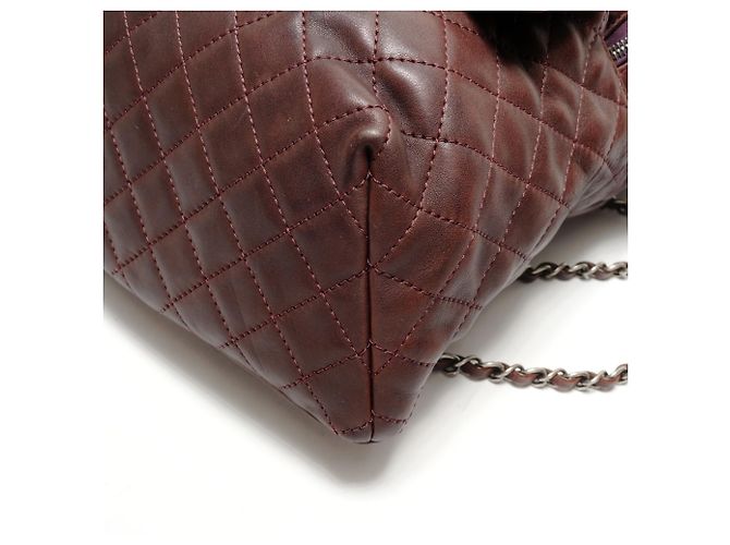 Chanel Rucksack aus braunem Lammleder mit Matelassé - Ansicht 6