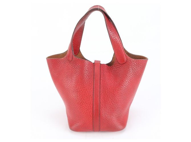 Borsa in pelle rossa Picotin PM di Hermès Rosso - vista 3
