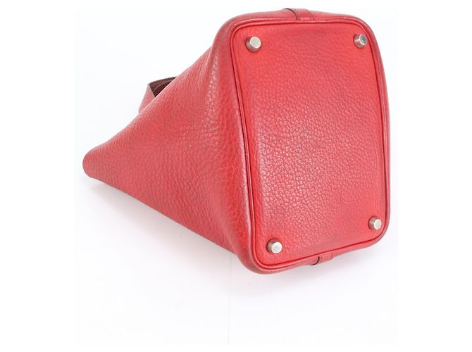 Borsa in pelle rossa Picotin PM di Hermès Rosso - vista 4