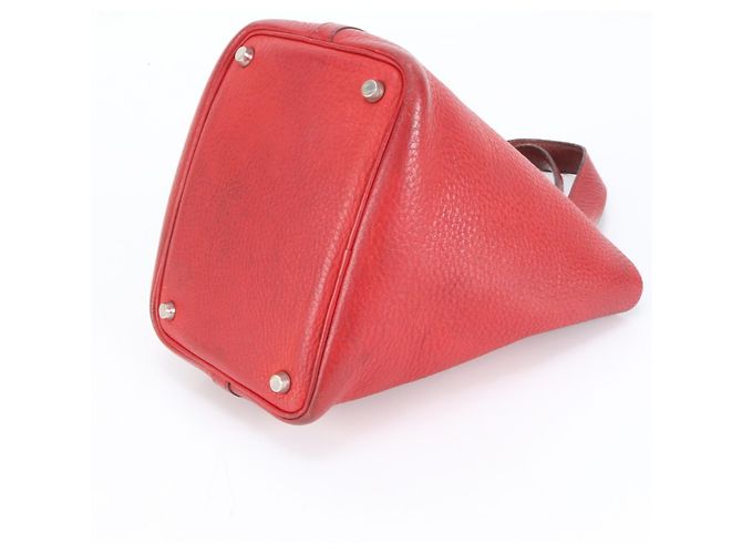 Borsa in pelle rossa Picotin PM di Hermès Rosso - vista 5