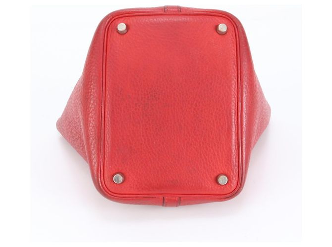 Borsa in pelle rossa Picotin PM di Hermès Rosso - vista 6