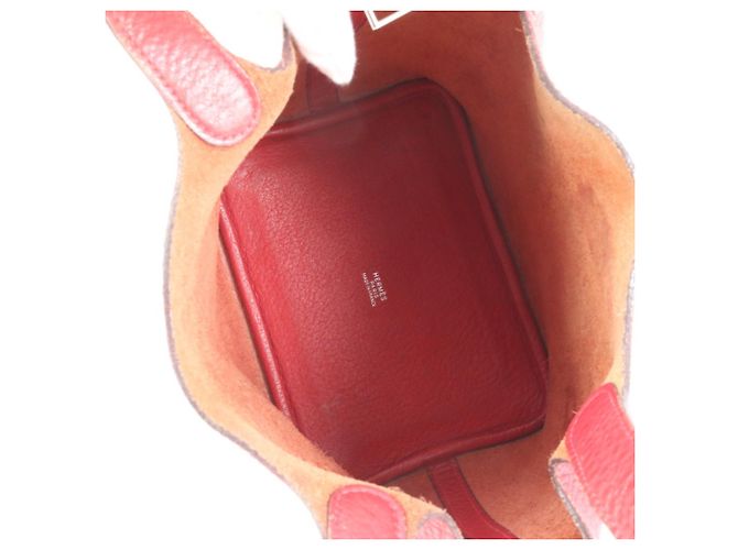 Borsa in pelle rossa Picotin PM di Hermès Rosso - vista 7
