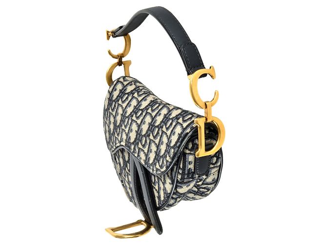Borsa a Spalla Mini Saddle Dior Trotter Christian Dior Blu navy - vista 2