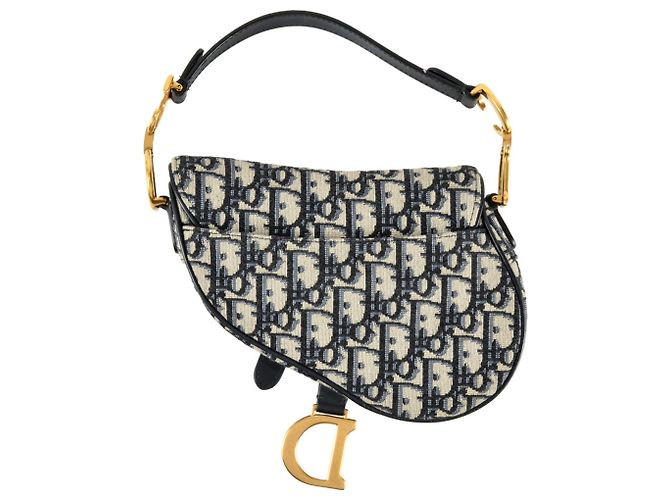 Borsa a Spalla Mini Saddle Dior Trotter Christian Dior Blu navy - vista 3