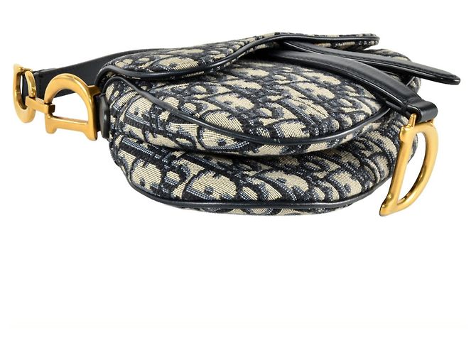 Borsa a Spalla Mini Saddle Dior Trotter Christian Dior Blu navy - vista 4