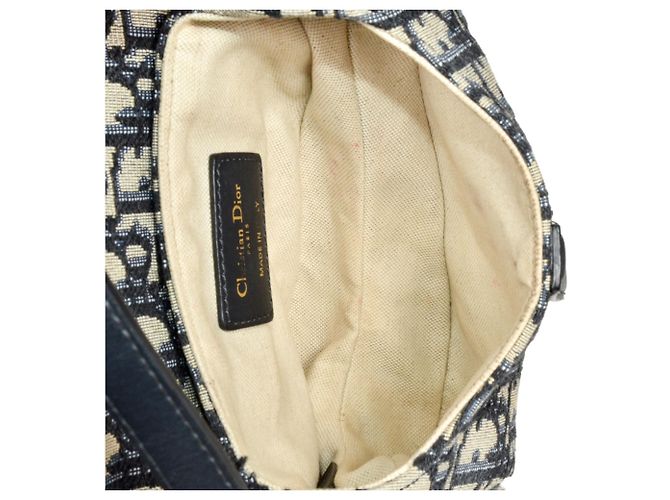 Borsa a Spalla Mini Saddle Dior Trotter Christian Dior Blu navy - vista 6