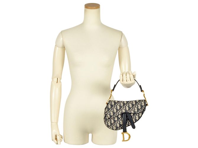 Borsa a Spalla Mini Saddle Dior Trotter Christian Dior Blu navy - vista 8