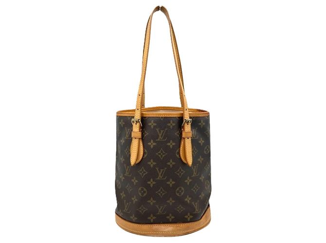 Louis Vuitton Monogram Canvas Bucket PM Tote Bag Braun - Ansicht 2