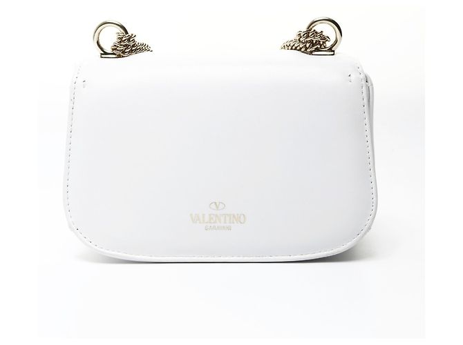 Borsa a Spalla in Pelle VLTN Small di Valentino Bianco - vista 2