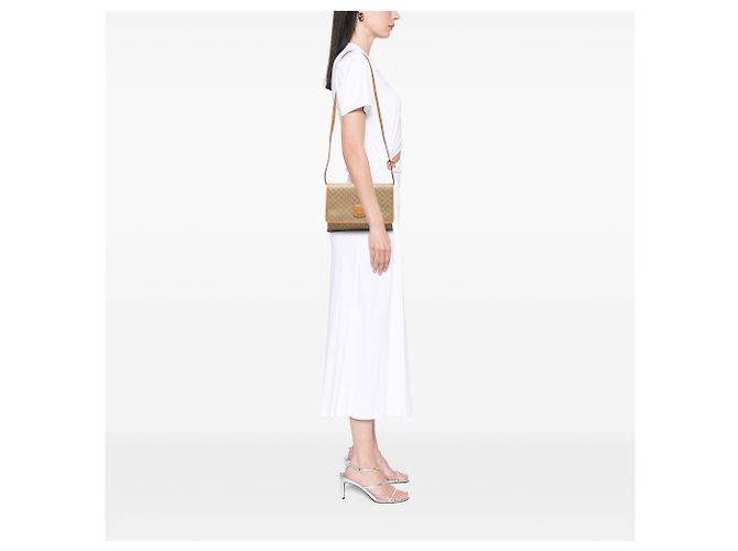 Céline Cruzada de lona recubierta Macadam marrón de Celine Castaño Beige - vista 7