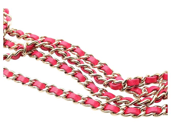 Wallet On Chain Chanel Pink CC gesteppte Samt Geldbörse mit Kette - Ansicht 12