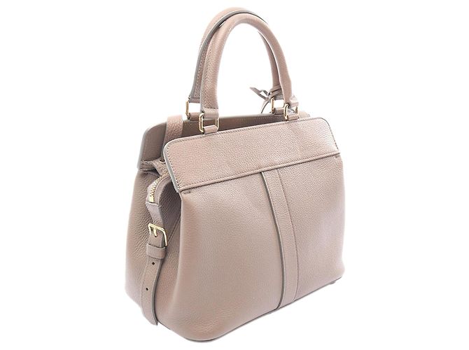 Céline Borsa in pelle Celine Brown Small Cabas de France Marrone Beige - vista 2