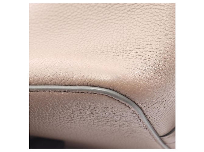 Céline Borsa in pelle Celine Brown Small Cabas de France Marrone Beige - vista 5