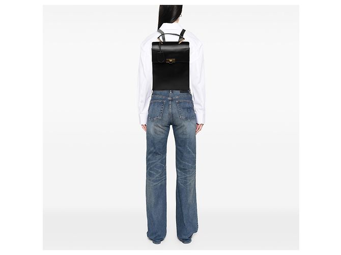 Zaino Le Dix Cartable in pelle nera Balenciaga - vista 7
