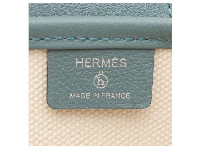 Borsa Tote Hermès Petit H Swift Monsieur B GM Verde - vista 4