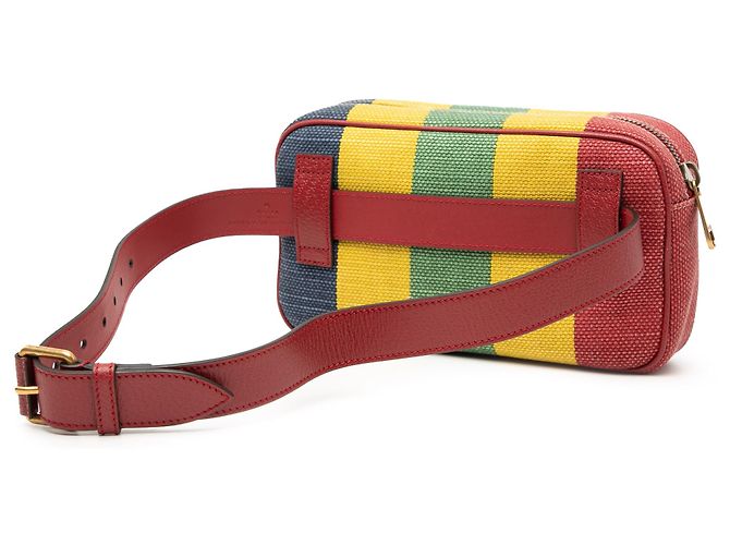 Gucci Rote Baiadera Canvas Gürteltasche - Ansicht 2
