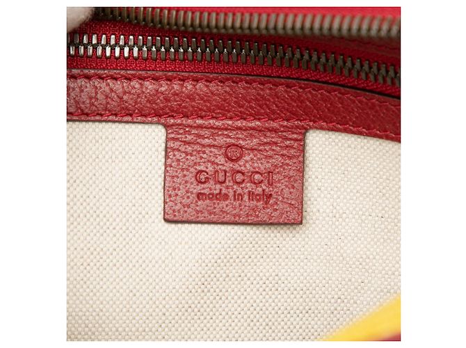 Gucci Rote Baiadera Canvas Gürteltasche - Ansicht 5