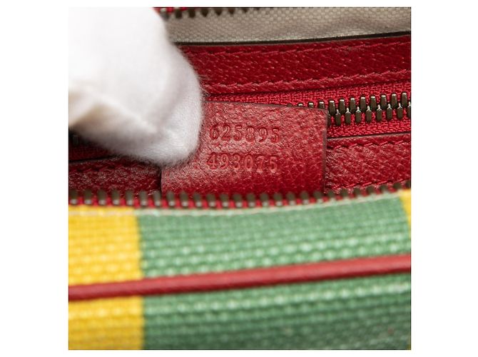 Gucci Rote Baiadera Canvas Gürteltasche - Ansicht 6