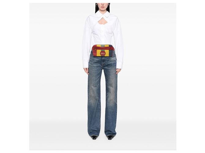 Gucci Rote Baiadera Canvas Gürteltasche - Ansicht 7