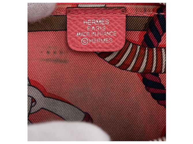 Hermès Pink Epsom Silk In Compact Wallet - view 5