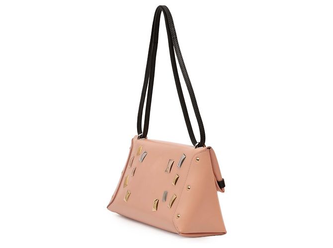 Sac Triangle PM in pelle di vitello lucida rosa Louis Vuitton - vista 2